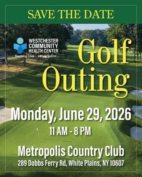 CEOJWatson's tweet photo. Save the date! 🏌️ Annual Golf Outing @ Metropolis Country Club, White Plains, NY! Mon, June 29 | 11AM–8PM. Competition, networking &amp; summer fun await! Grab your spot: https://t.co/tCVBD5ZjG9 #WCHCHealth #GolfOuting https://t.co/5pnsXUHRWu