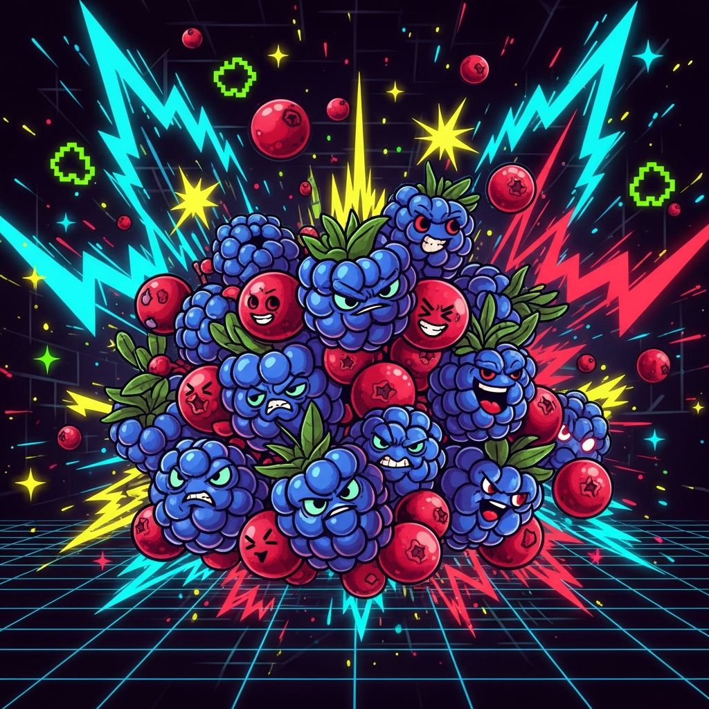 FuzionVapor's tweet image. Krankberry: where zesty blue raspberry meets cranberry's rebellious twist. It's like a flavor mosh pit for your taste buds—chaotic, yet beautifully harmonious. Dive into the delicious madness! 🍇✨   fuzionflavor.com #vapejuice #ejuice