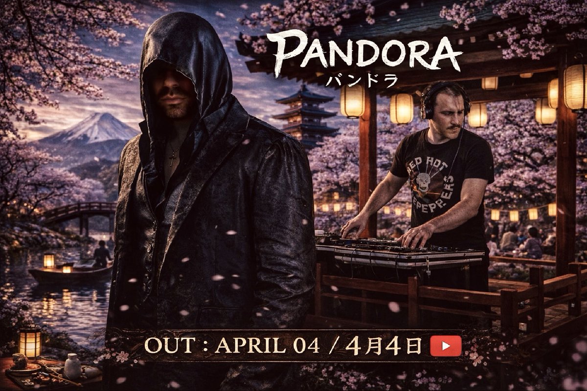MarcoAngeloRock's tweet image. 「Pandora」のミュージックビデオが4月4日に公開されます。このビデオは、京都で花見を楽しむ様子が描かれています。
お楽しみに！🎸

#hoodedguitarist 
#pandora 

🇺🇸🇯🇵OokuboSan