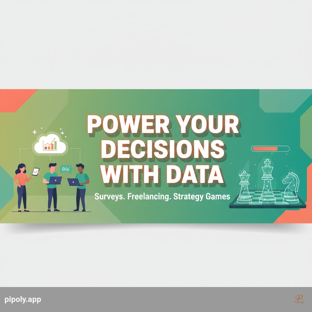 PipolyApp's tweet photo. Power your business decisions with data from the https://t.co/al0ALaVUfy community. Access precise surveys and micro-freelancing support to scale your projects. Between tasks, refine your strategy in our skill-based games arena.

#PipolyApp #MarketResearch #data #DataInsights https://t.co/zmuWGxyHqF