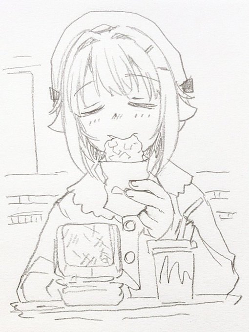 朝イチらくがき幸子
朝のアレについてくるポテト固めたやつ、おいしいですね 