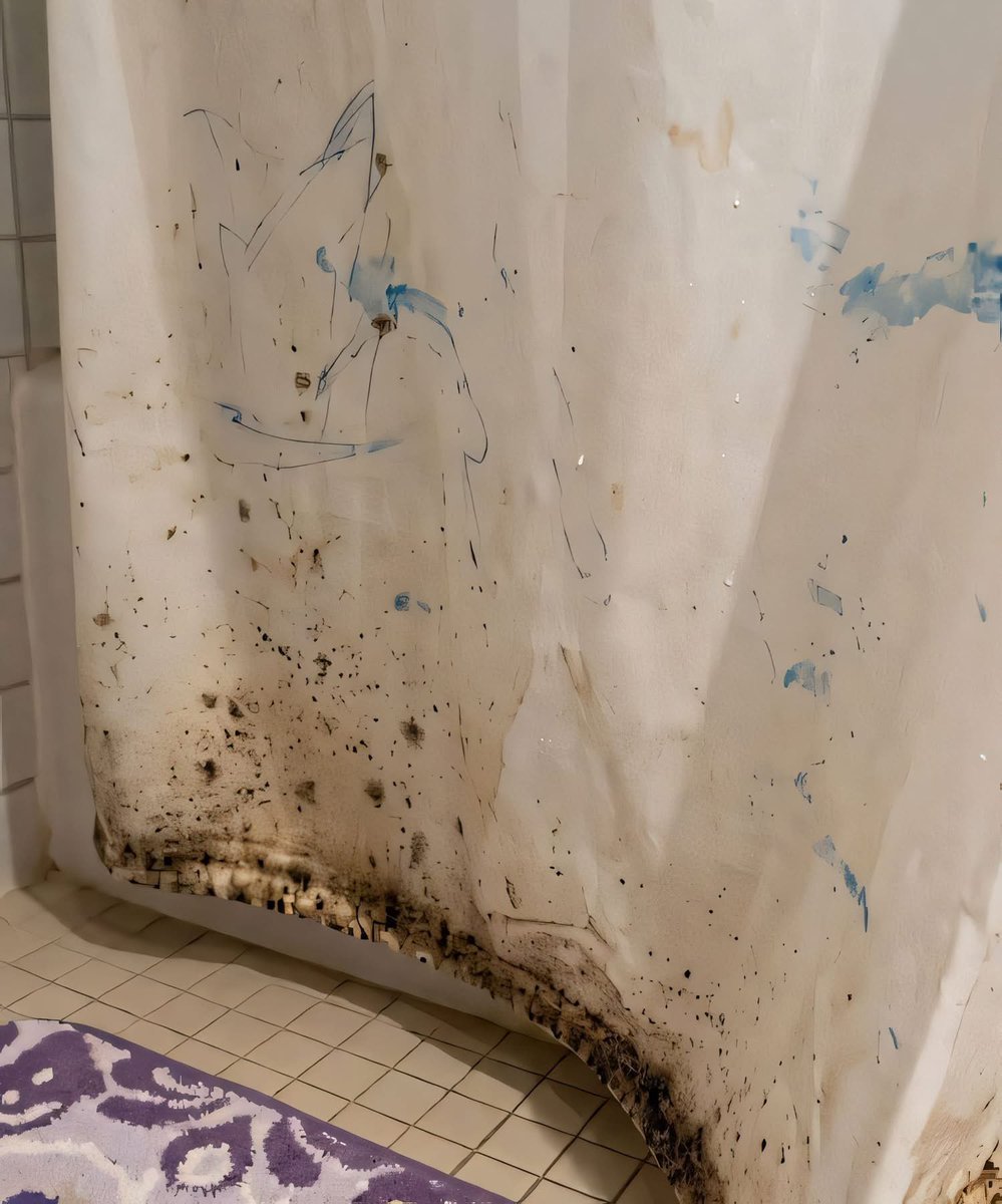 ronsterd89's tweet image. Can anyone recommend the best way to get rid of mold/mildew/grime on the underside of a shower curtain?