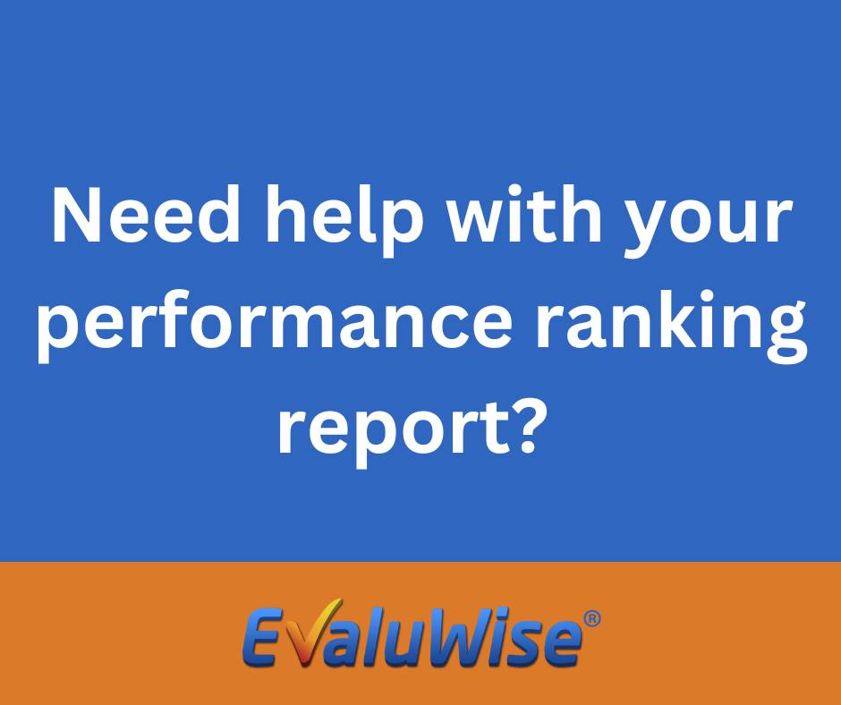 EvaluWise users: do you need help with your performance ranking report?

If so, please do not hesitate to reach out!

Email us at support@evaluwise.org or give us a call at 815-725-5510.

#Evaluations #EdTech