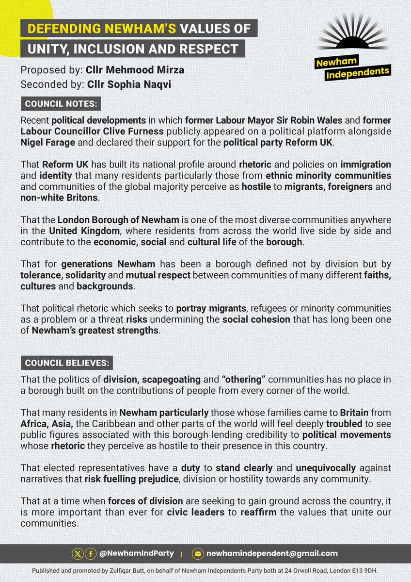 Newham Independents 💛 tweet media