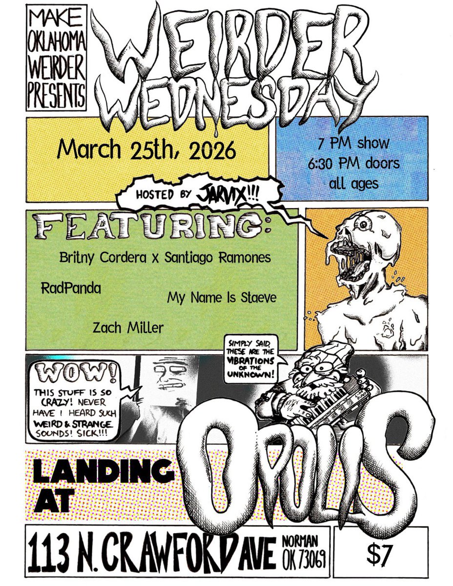 MyNameIsStaeve's tweet photo. Did you know I’m playing a show Wednesday, Oklahoma? https://t.co/o9aJccB1gt