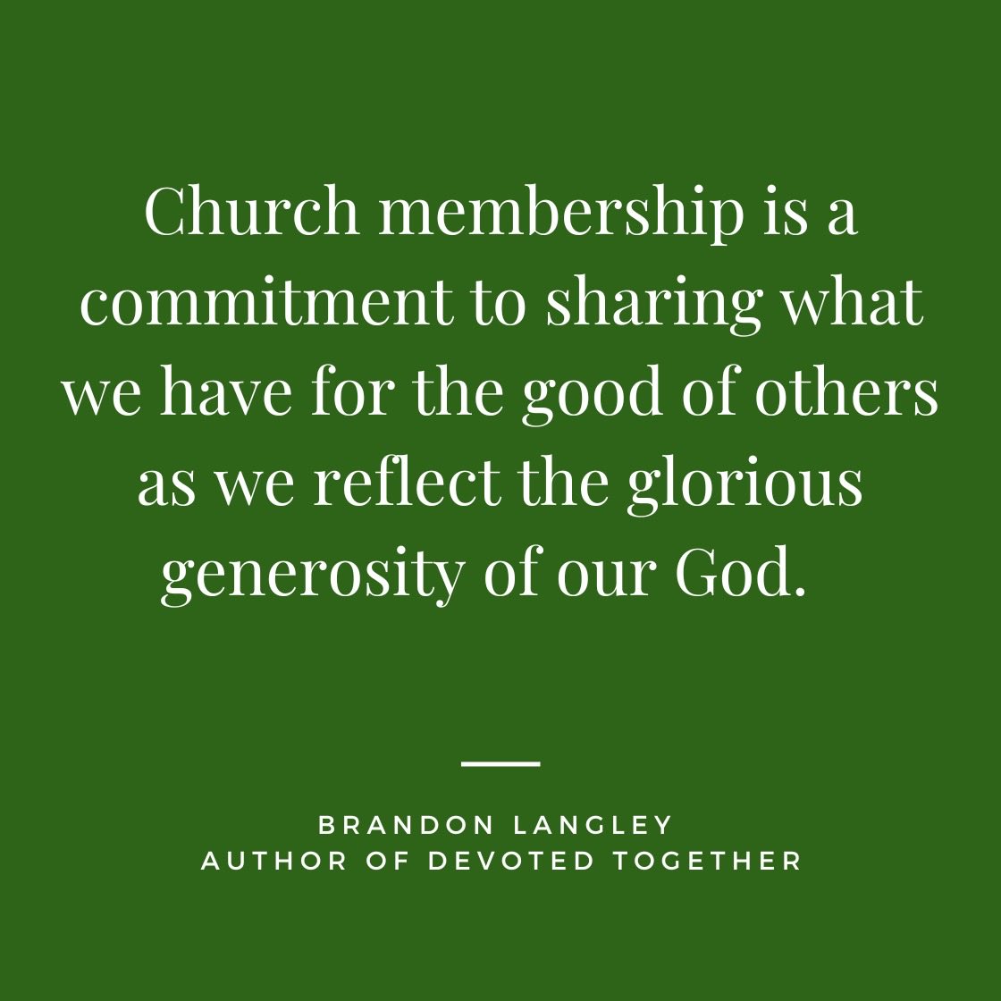 Deciding which church you will join is one of the most consequential decisions you will ever make. Brandon Langley helps guide us through this decision in Devoted Together. - Cory Barnes 

Devoted Together is available now on Amazon! 

#Jesus #Church #Books