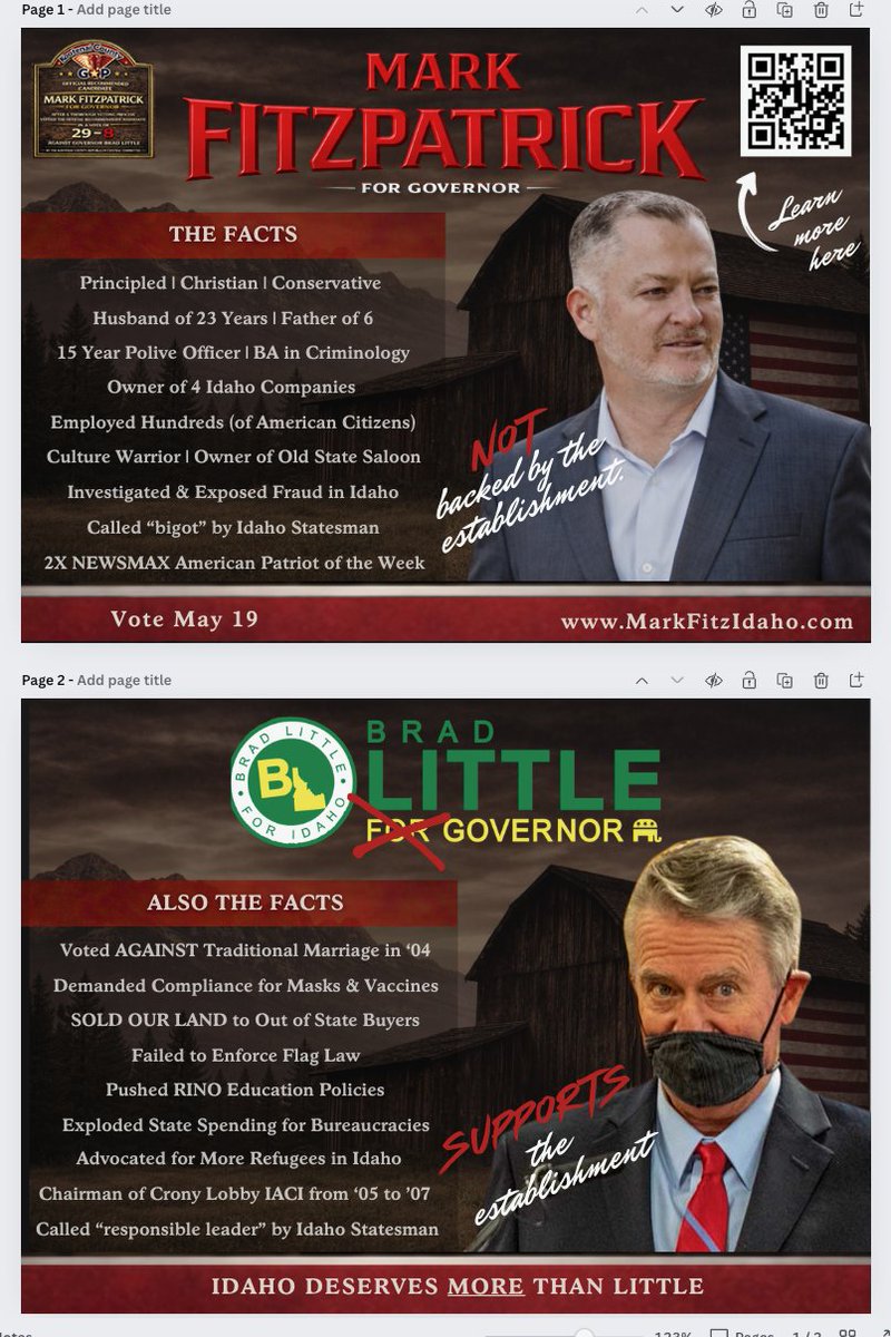 Mark Fitzpatrick 4 Idaho Governor 🇺🇸 tweet media