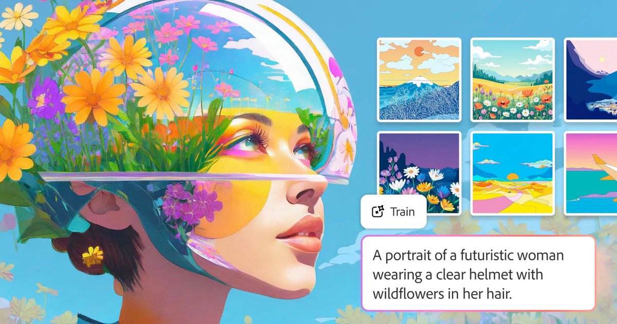 ZorzStudios's tweet photo. You can now train #AdobesAI on your own unique photographic style: https://t.co/R9oZAFJWVn 

#JaronSchneider #PhotographicStyle #Adobe #FireflyCustomModels #ArtificialIntelligence #CustomModels #Firefly #software https://t.co/dv8aWny6Ol