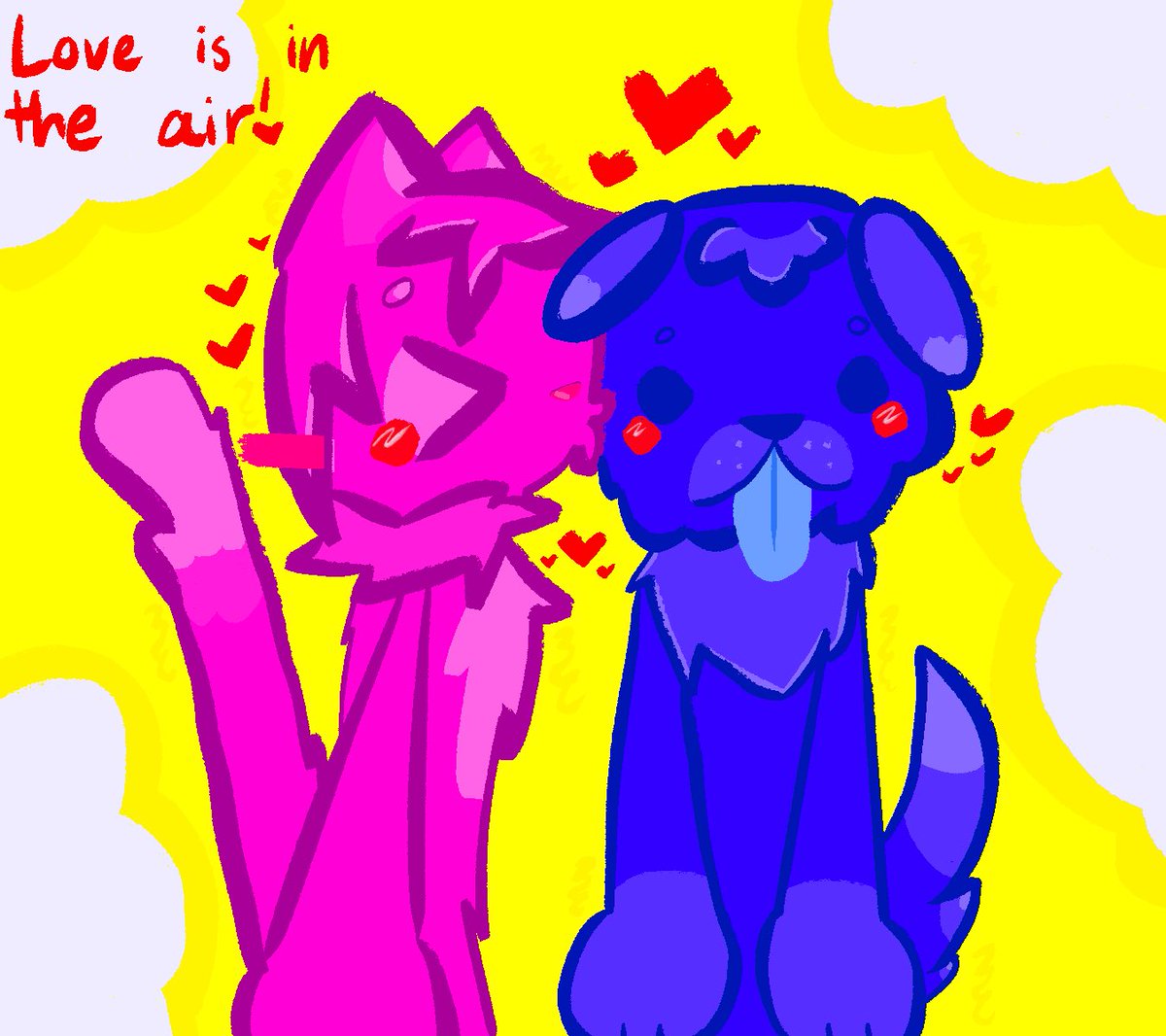 goofyzoober's tweet image. Me and BF ^_^
#pinkcat #bluedog #adoptme
