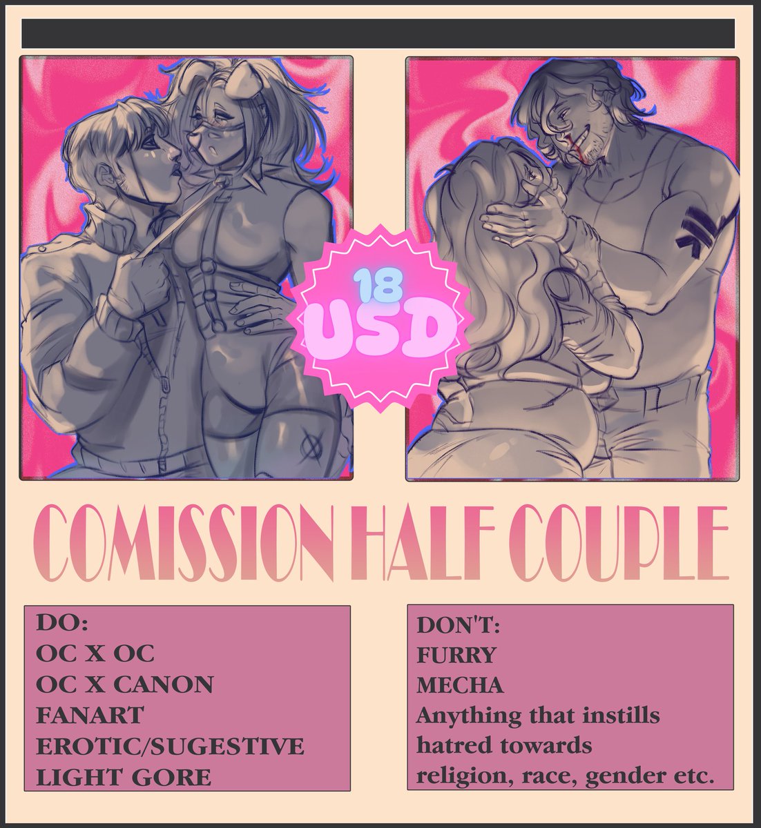 xaen || comms open! tweet media