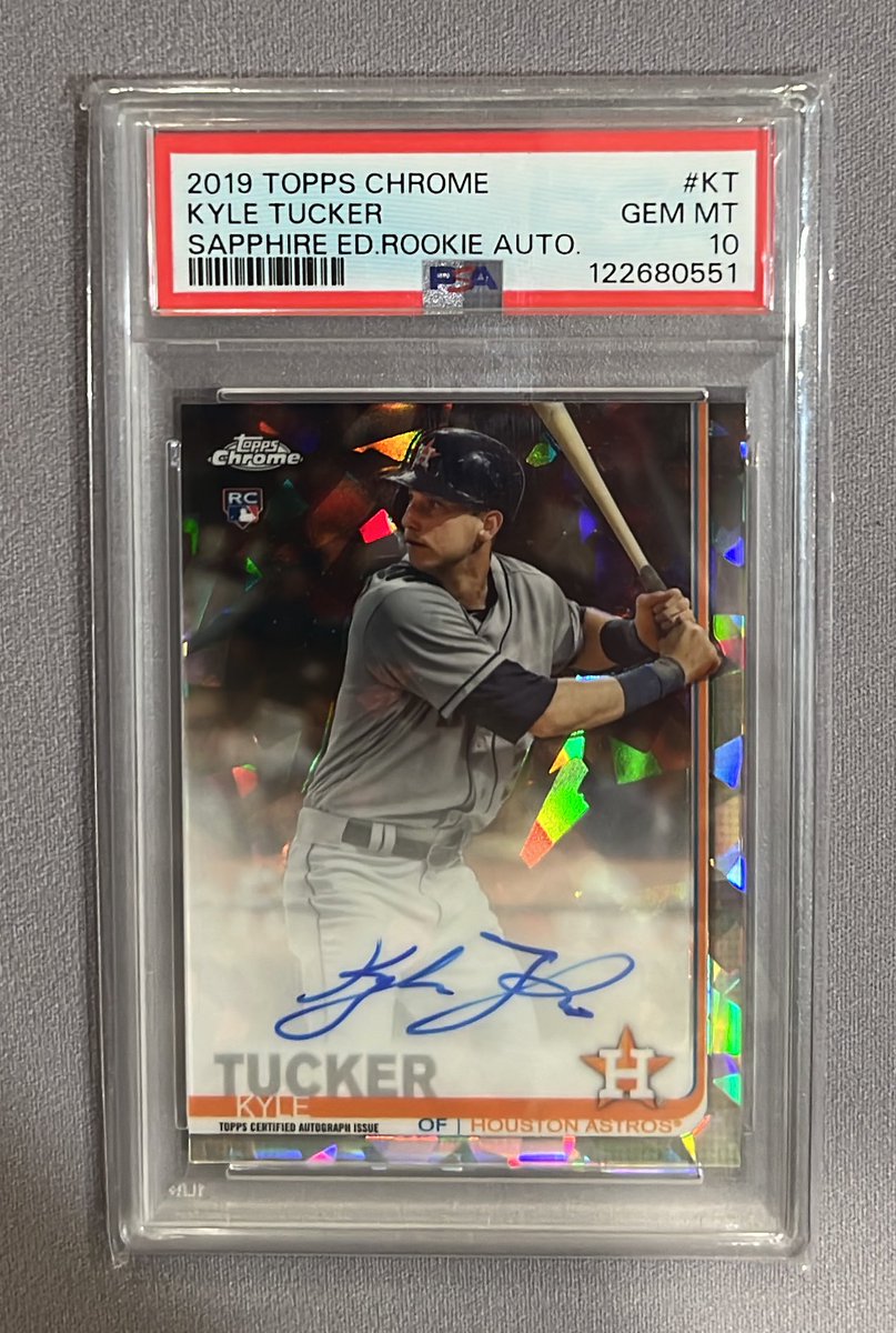 Final Card!

$500

Kyle Tucker Topps Chrome Sapphire RC Auto PSA 10