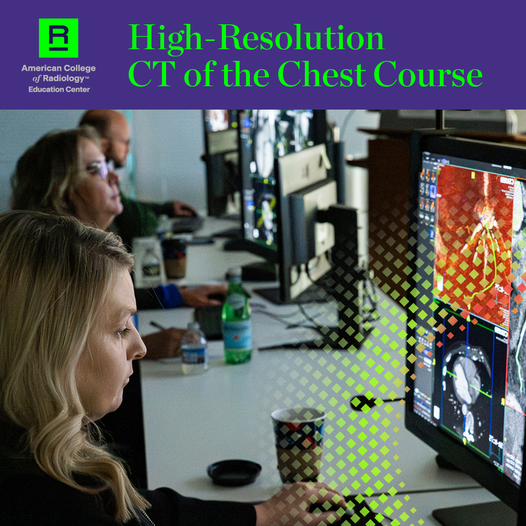 RadiologyACR's tweet image. HRCT is evolving. Interpreting CT scans for diffuse lung diseases can be tricky. But this course simplifies the complexity. It's not just #RadCME - it's a confidence accelerator. Join us in Reston May 6-8, immediately following #ACR2026. bit.ly/4uCqzhn