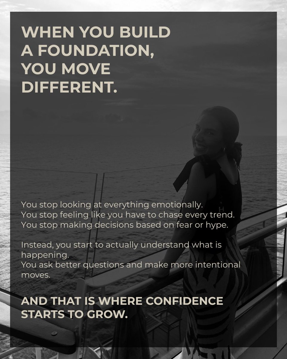 DAsisters7's tweet photo. I think one of the biggest misconceptions people have been thinking wealth starts when they finally invest in the right thing.  

But honestly, I think it starts way before that. It starts with foundation. It starts with understanding. It starts with taking the time to actually learn what you are stepping into so you can move with confidence instead of confusion.  

I have seen so many people stay stuck, not because they are not capable, but because they feel overwhelmed. And I get that. There is a lot of noise in this space. 
B
ut once you slow down and start building a real foundation, everything begins to shift.  If this is where you are at right now, just know you are not behind. You may just need a stronger foundation.  

Comment/DM FOUNDATION if you want next steps