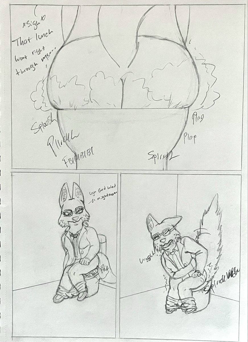 Breadscone2's tweet photo. Diane Foxington’s desperate bathroom break (comm for @TPhantom202) https://t.co/RaiZ8pKTRY