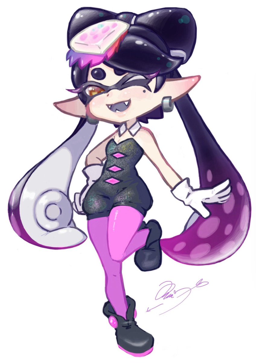 アオリちゃん、ちょっと手直しして塗りました。ちょっと頑張った🙌