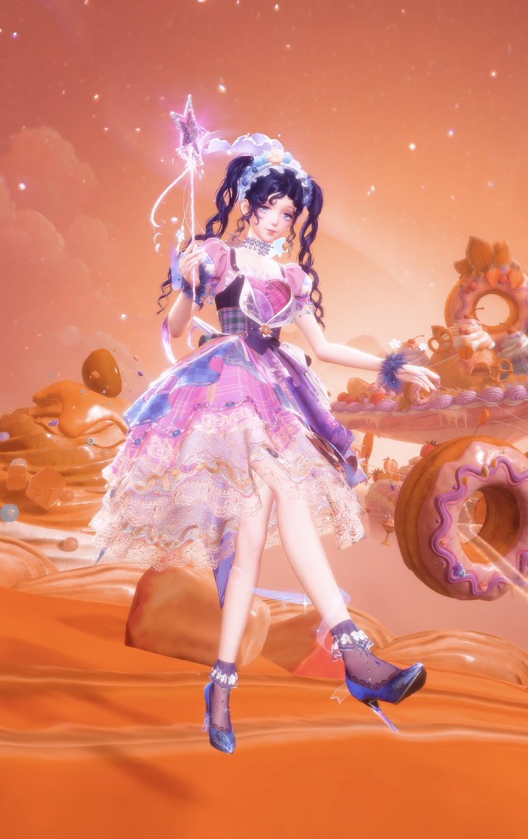 YuTsukishima's tweet photo. Sugarbloom Isle 🧁🍬

Finally got an excuse to style this dress!

#NikkiBeanieStyleSnaps 
@NikkiBeanie https://t.co/0oQV0T5aQV