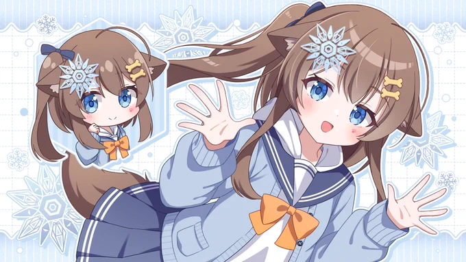 茉白ゆきのさん()さんにskebでろうちゃん描いて頂きましたーー! ちびキャラもめちゃかわいい!!