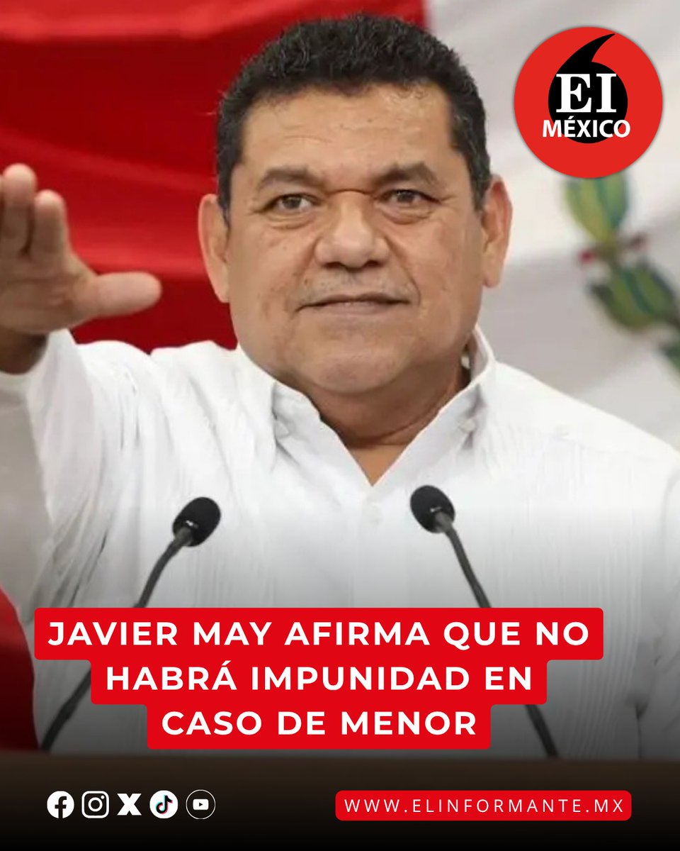 ElInformanteMX's tweet image. 🚨🕊️ TABASCO: GOBERNADOR AFIRMA QUE NO HABRÁ IMPUNIDAD TRAS MUERTE DE MENOR

🔲 El gobernador @TabascoJavier señaló que no habrá impunidad tras el fallecimiento de #MaríadeJesús, ocurrido en un ataque armado en la carretera #Villahermosa – #Reforma.

👉 Más información aquí ⬇️