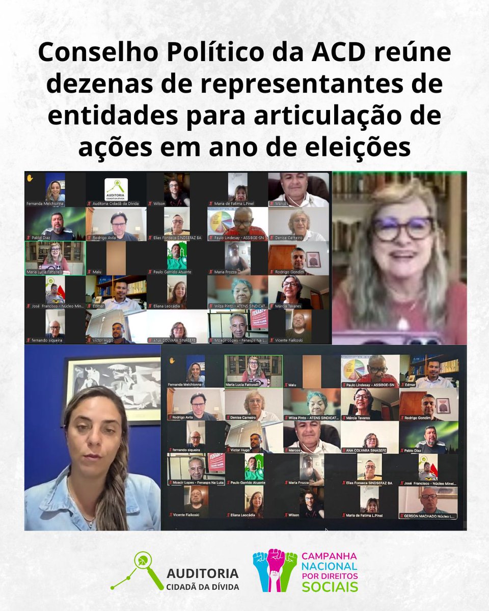 AuditoriaCidada's tweet photo. A reunião conjunta do Conselho Político da ACD e da Frente Parlamentar pelo Limite dos Juros, realizada na manhã desta segunda-feira (23/03), reuniu quase 50 representantes de entidades em um importante espaço de articulação e planejamento para 2026.
https://t.co/cIp7UbpujC https://t.co/QKIQxzMgwB