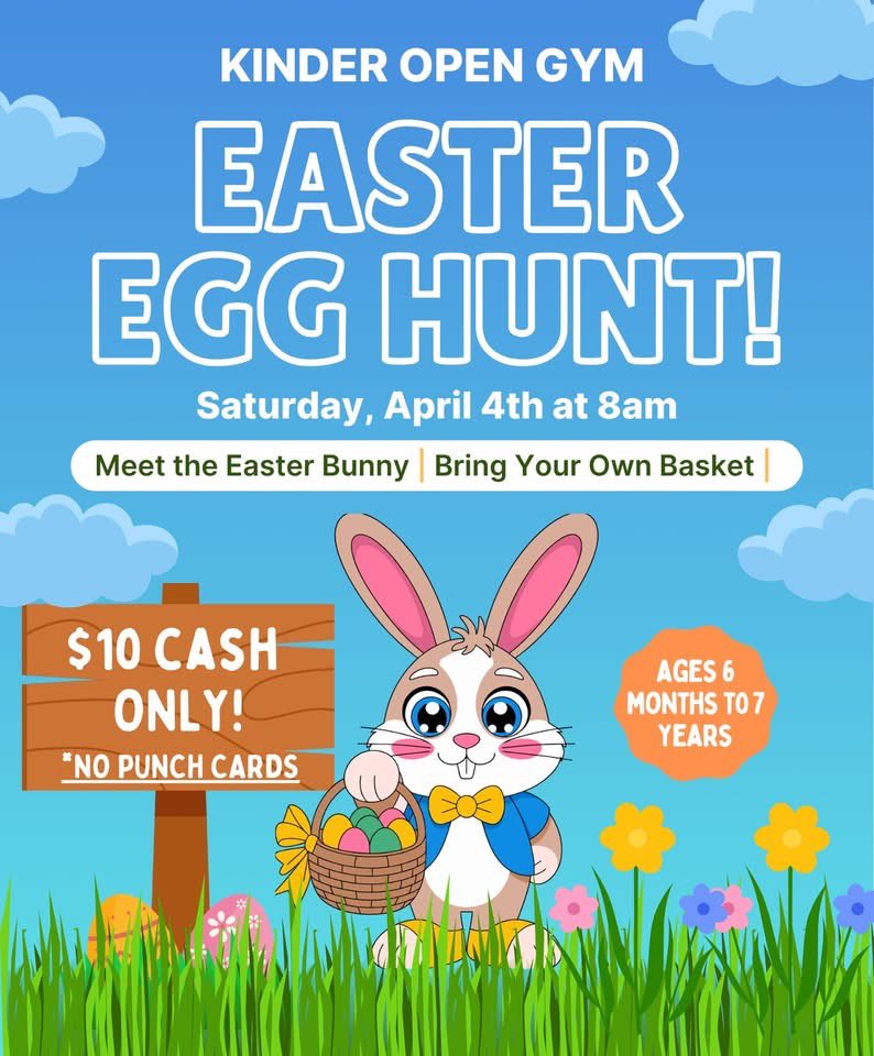 ImpactGymAZ's tweet photo. Our Kinder Open Gym Easter Egg Hunt is coming up! https://t.co/5uyR080kcA