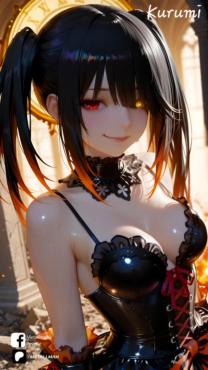 MetallmanX's tweet photo. Kurumi images set for tomorrow!
Drop a π₯ if youβre a fan of Kurumi!
β#TokisakiKurumi #DateALive #KurumiTokisaki #AnimeArt #DigitalIllustration #SemiRealistic #GothicAesthetic #AnimeCommunity #MetallmansReverie #DateALiveIV #SpiritDress #AnimeVisuals #AIGeneratedArt #OtakuWorld #WaifuMaterial #AnimeFanart