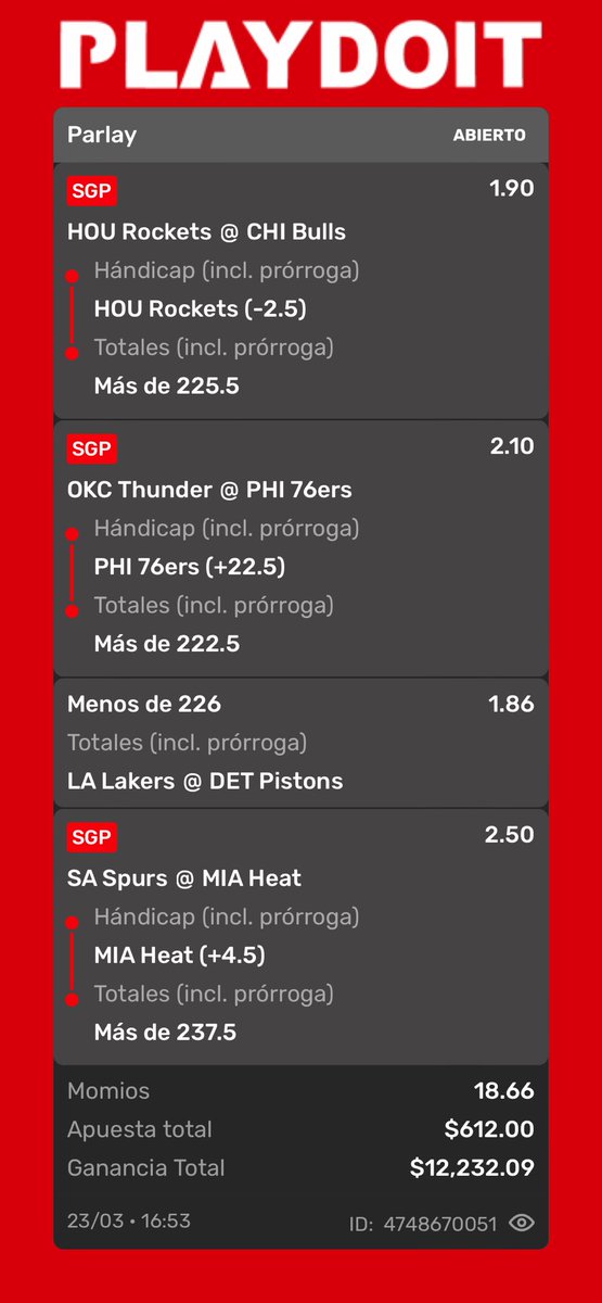 PARLAY 🔒

DERECHAZO: 

LAK VS DET U226 🤯