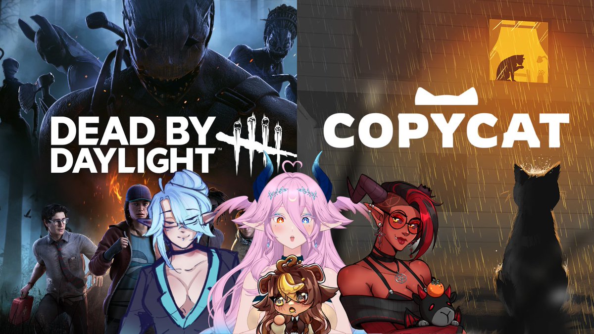 StarlyDeistar's tweet photo. Time with my loves @ALocalBlueberry, @CoffiCakeVT and @chow_chow16 on some DBD then we play CopyCat!

https://t.co/iKqvRaQFfy
https://t.co/Nd2dHwKv3c

#VTuberUprising | #VTuber | #ENVTuber | #Twitch | #StreamerGirl | #StarlyStreams | #CollabStreams | #Collab | #DGG | #DrinkGamerGirl
