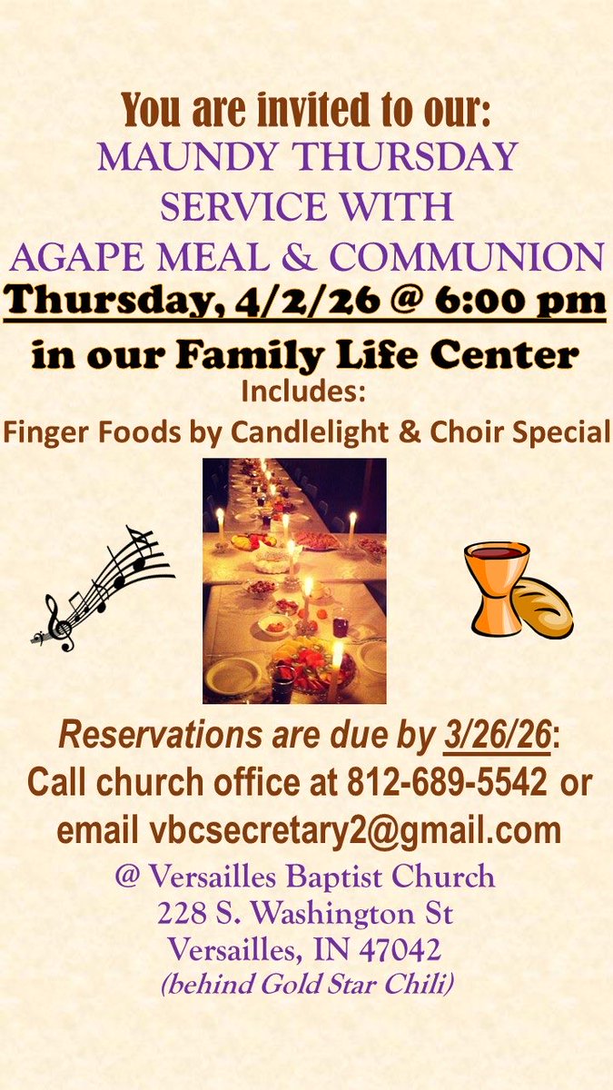 Deadline to sign up is THIS THURSDAY, 3/26, by 1:00pm! One of my favorite services! No cost, but need a reservation! 🕯️✝️