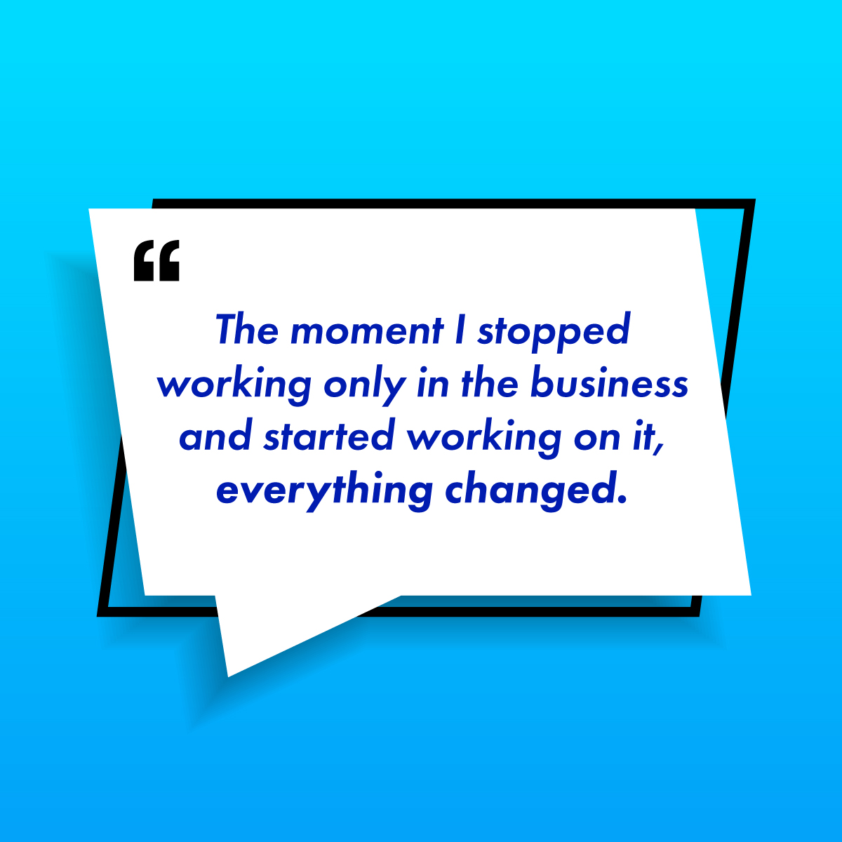 ProLeaders2016's tweet photo. Midweek Insight: 
One business owner shared, “The moment I stopped working only in the business and started working on it, everything changed.” https://t.co/RwynkzG37y