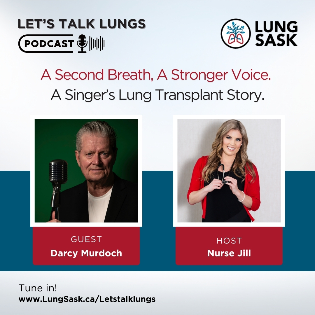 LungSask's tweet image. A Second Breath, A Stronger Voice 💚
Darcy Murdoch, singer &amp;amp; double lung transplant recipient, shares his journey from losing his breath to finding his voice.
🎧 Listen April 7 on @GreenShirtDay: Let’s Talk Lungs podcast lungsask.ca/Letstalklungs

#OrganDonation #LungHealth
