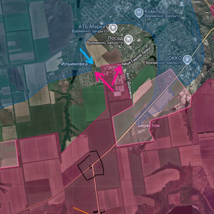 Ukrainian warriors counterattacking in southern suburbs of Kostyantinivka. The goal is to encircle and destroy orcs. Godspeed.