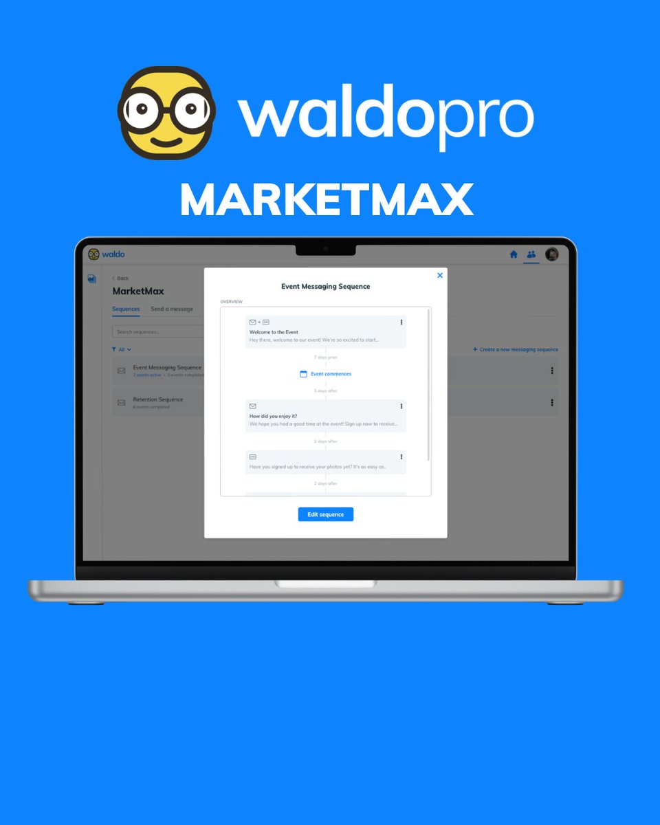 Don’t forget about this game-changing feature 👇

MarketMax helps you turn non-buyers into buyers with automated SMS + email remarketing - all linking directly to their photos.

More visibility. More engagement. More sales.

#WaldoPro #VolumePhotography #PhotoSales