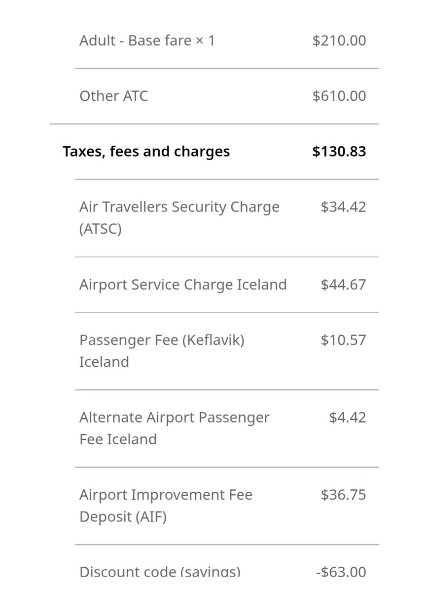 CrypticContain's tweet photo. @WestJet @WestJet, my "30% off" World Elite voucher only saved $63 on an $817 Iceland fare because $610 was hidden in "Other ATC" fees. That’s a 75% loss in promised value. Now agents won't let me swap back to my lounge passes. Is this how you treat solo travelers? #WestJet #RBC https://t.co/WO5WYS9vC9