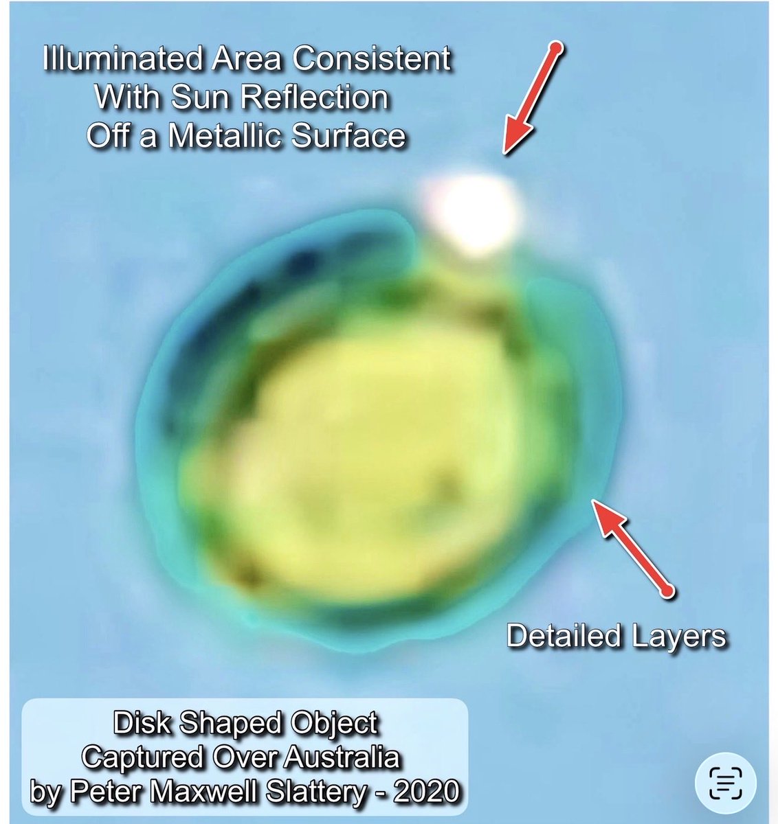 I love this image of a beautiful craft, taken by Peter Slattery, ECETI Australia 2020. (Enhanced detail).
Jason Gleaves, Ufonly.
#UFO #UAP #Disclosure #followers