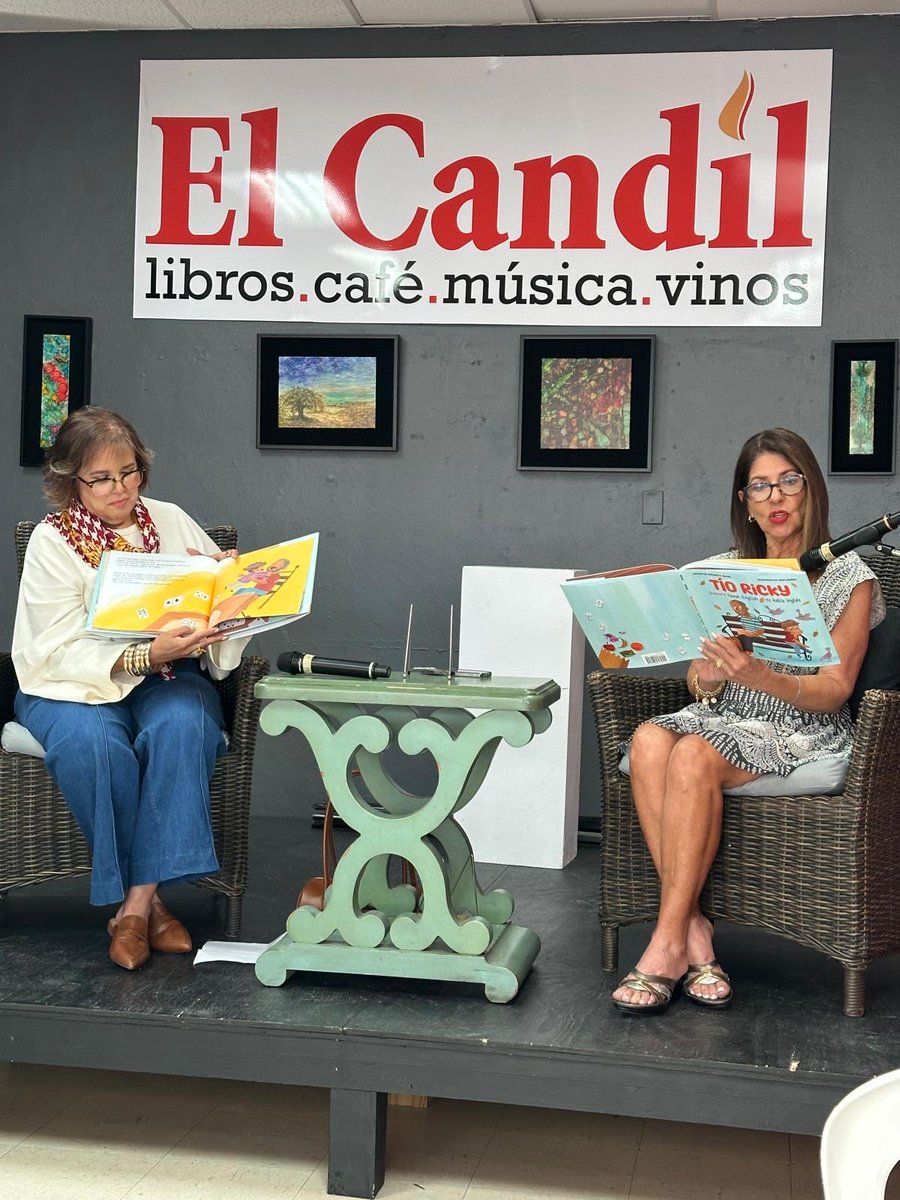 maritererbellas's tweet photo. Reading my book this past Saturday to bilingual families in Ponce, my childhood hometown,was amazing! Thank you to my cousin Kammy for joining me and El Candil bookstore for hosting! 

#tíorickybilingualbook #tíorickybooktour #Ponce #PuertoRico #LilLibros https://t.co/JnYFRPqaxd