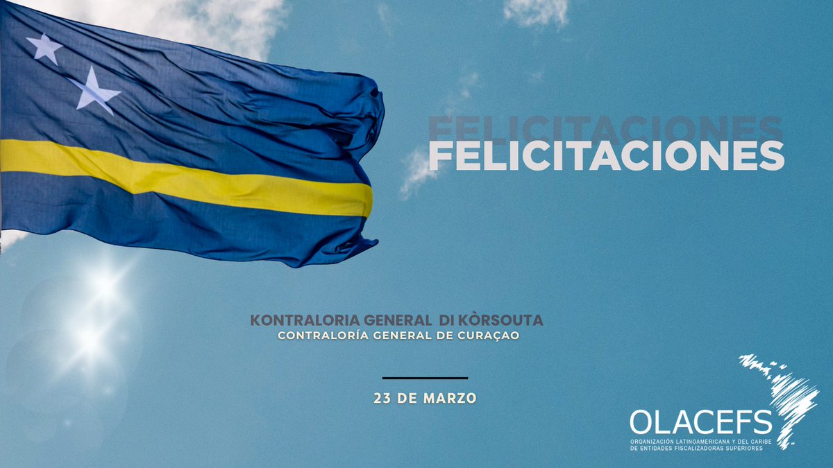 OLACEFS_oficial's tweet photo. 🎉 Felicitamos a la Contraloría General de Curazao por su aniversario institucional.

Su labor fortalece el control externo, la transparencia y la rendición de cuentas en el Caribe.

#OLACEFS #ControlExterno #Curazao #Caribe https://t.co/NxTZH1qj6i