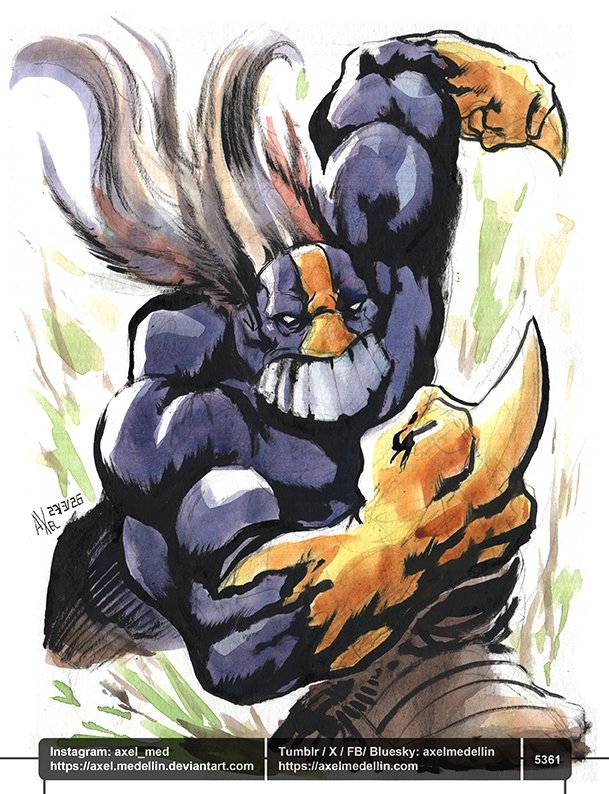 AxelMedellin's tweet image. #dailydrawing 5361 #dibujodiario #drawingoftheday #themaxx #ripsamkieth #90scomics #fanart #watercolor #brushandink #traditionalart