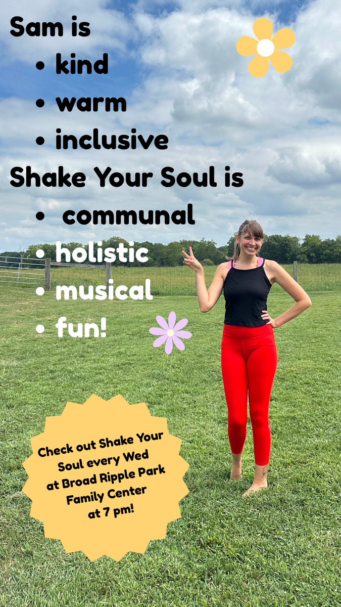 Move, reset, and reconnect with Shake Your Soul 💫

Join Sam, a welcoming and inclusive instructor, every Wednesday at 7 pm at Broad Ripple Park Family Center.

Just show up and move.

#BroadRipplePark #ShakeYourSoul #IndyParks #WellnessInMotion #Community