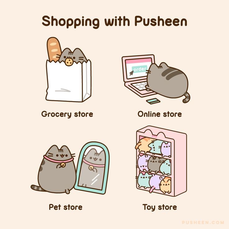 Pusheen parody account tweet media