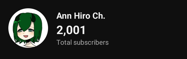 Let's aim for 1 million I hit 2K subs