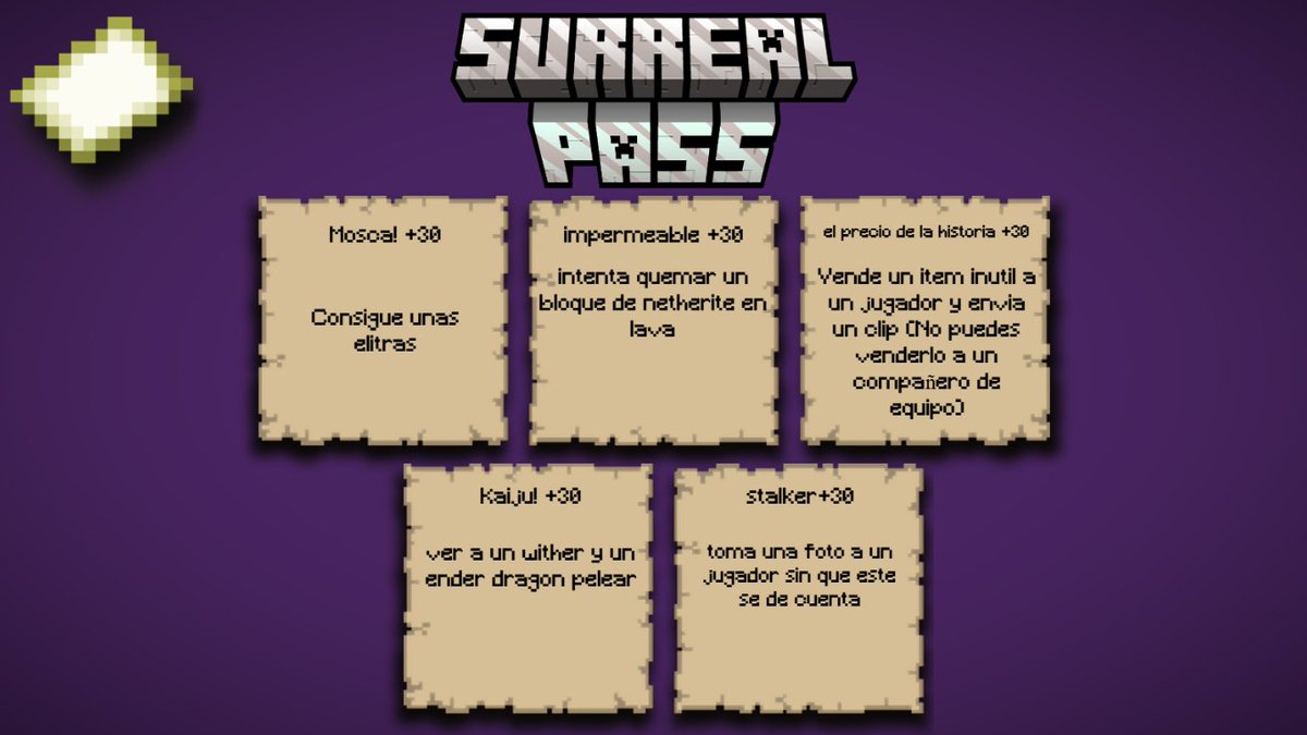SurrealCraftSMP's tweet photo. #SurrealPass #5 https://t.co/Ud9eHq5s0v