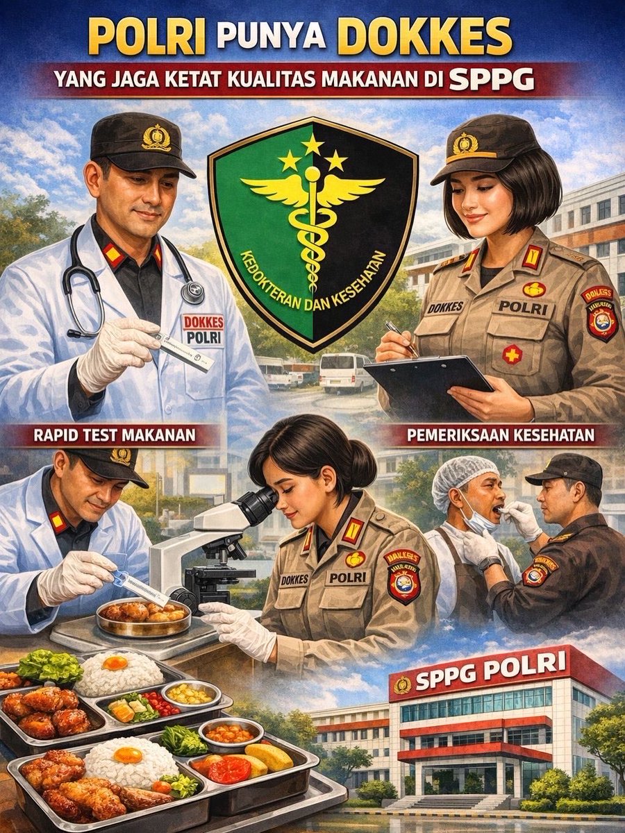 nttpride1211's tweet photo. SPPG Polri jadi harapan baru. Di tengah tantangan ekonomi dan gizi, program ini hadir bawa solusi. Pelibatan masyarakat lokal jadi nilai lebih yang mulai dirasakan langsung. https://t.co/kE8KExxlDA