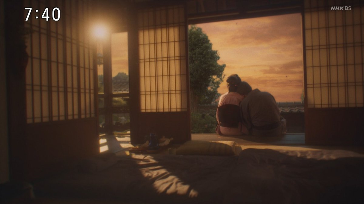 #ばけばけ【ハンバート？】髙石あかりさんが #あさイチ で ハンバート ハンバートの主題歌に影響を受けたシーンがありますって言ってたのは この場面かな？「♪夕日がとても綺麗だね  野垂れ死ぬかも知れないね」を回収？