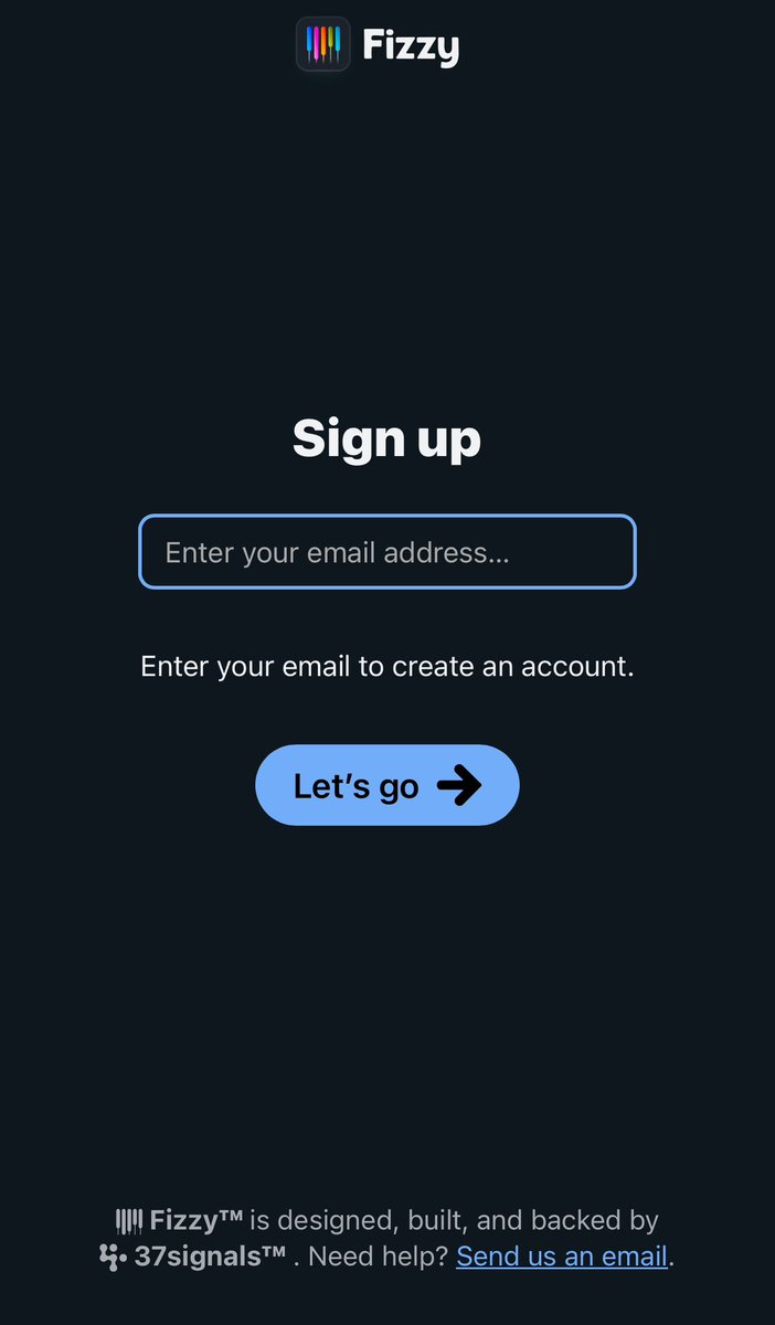 hfz's tweet photo. Such a refreshing sign up screen and welcome message: https://t.co/kYpwb1twEn