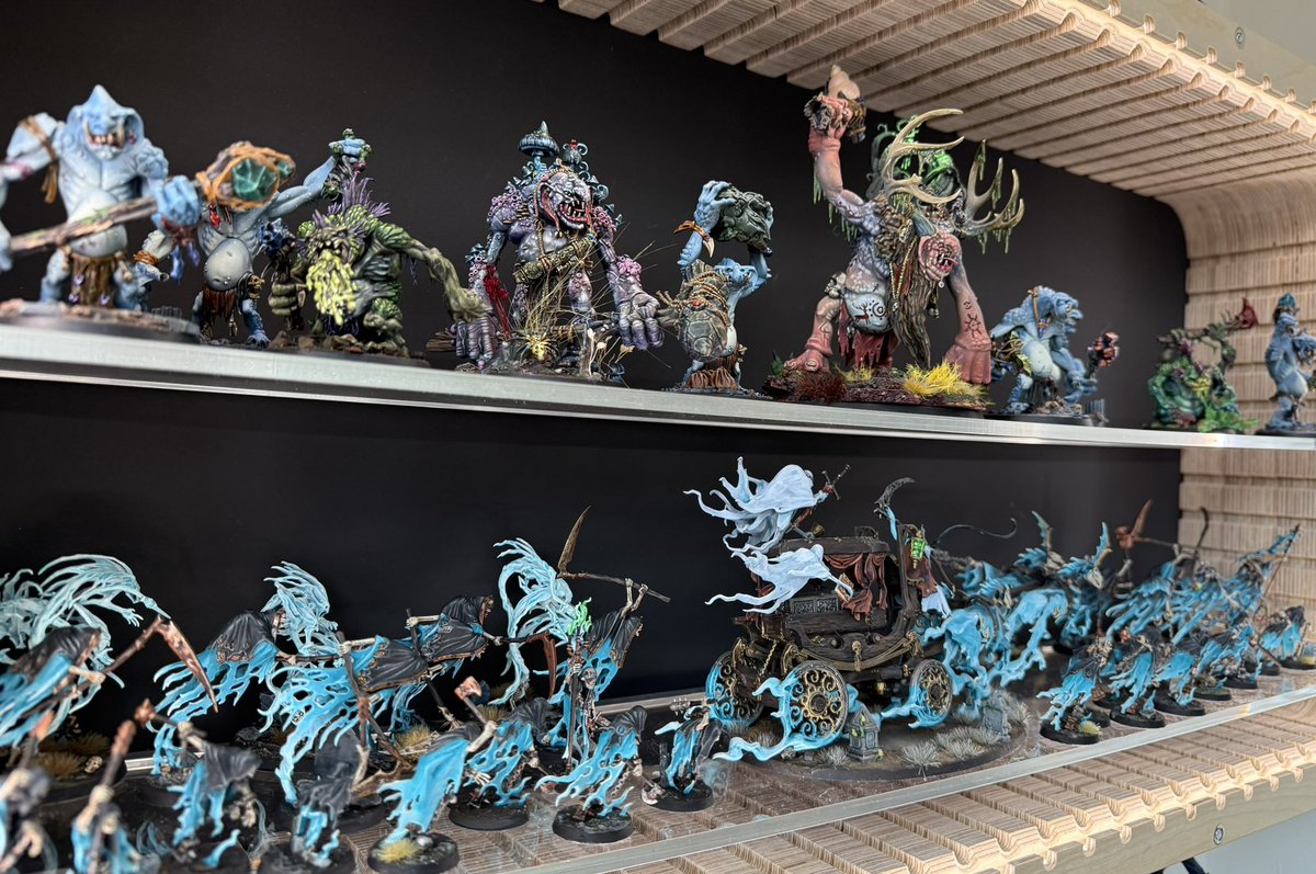 james_donkin's tweet photo. Age of Sigmar armies just look so cool. #AgeOfSigmar #WarhammerCommunity #ArmyShowcase #MiniaturePainting #FullyPainted #GloomspiteGitz #nighthaunt https://t.co/RD7nwRmz84