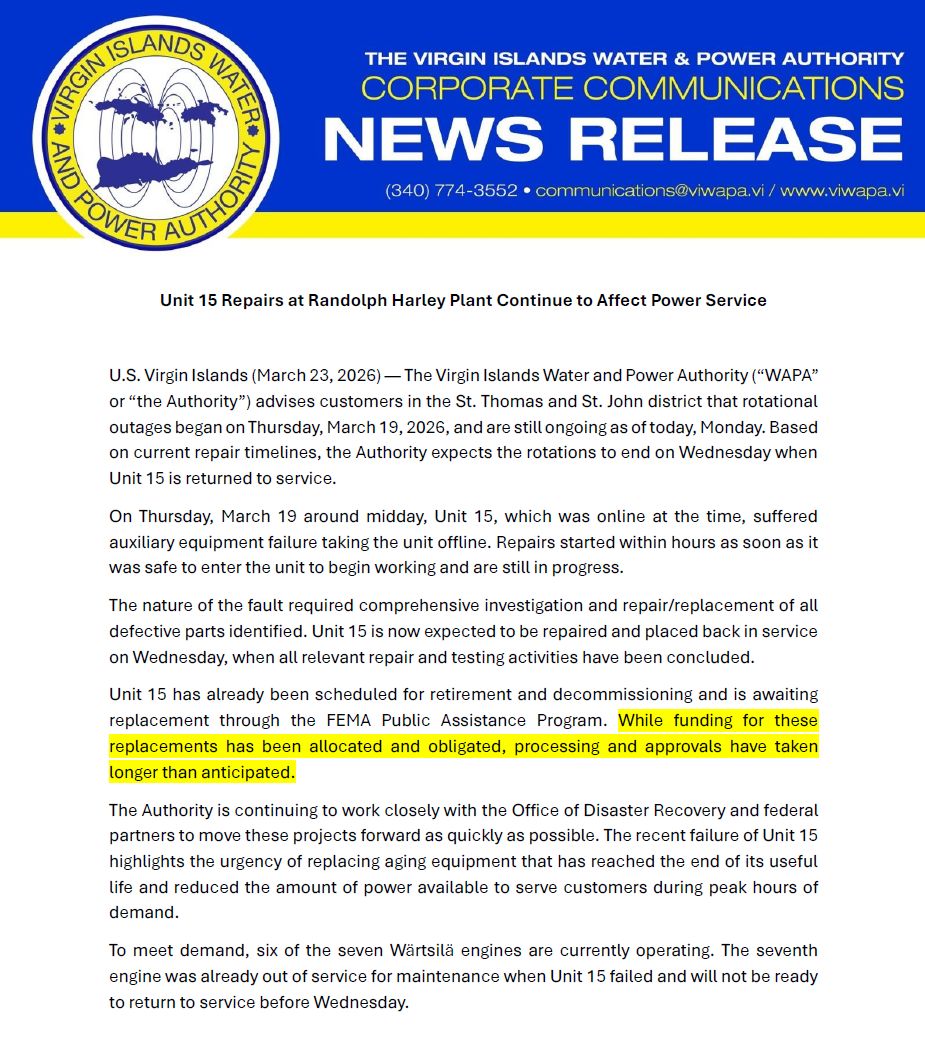 Virgin Islands Water & Power Authority tweet media