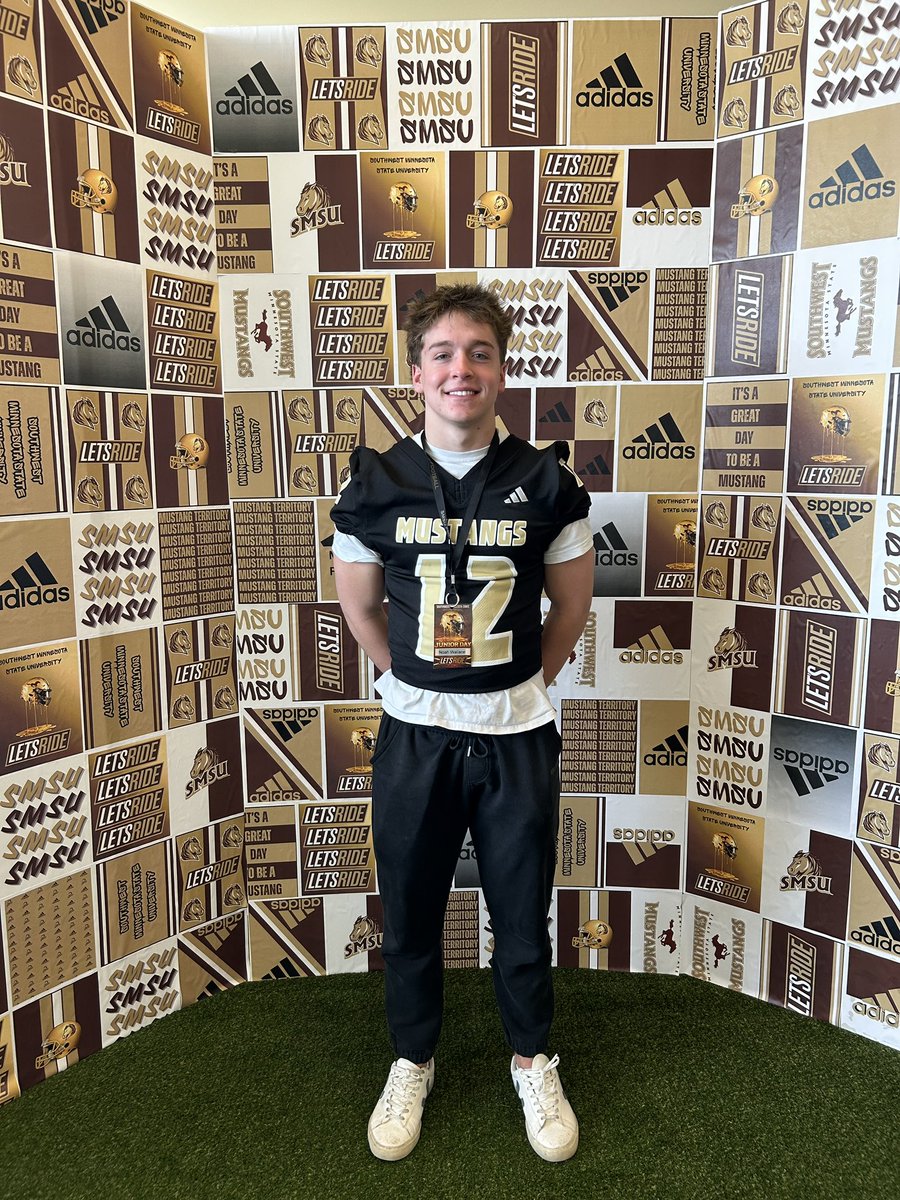 NoahpWall's tweet photo. Had a great time at @SMSUfootball for a Junior Day! Thank you @CoachBull16  @Coach_Charles89 @CoachB_U I look forward to future conversations!
@TonkaFB 
@CoachSUnderwood https://t.co/0JRLGTyzXj