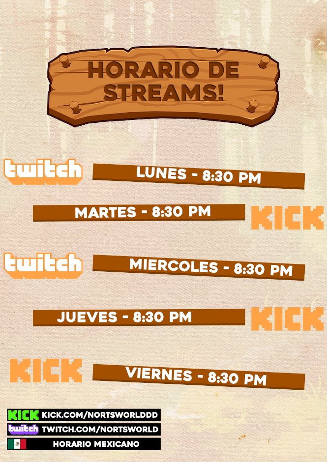 Nortsworld's tweet photo. AMIGOOOS🚨🚨🚨

CAMBIO DE HORARIOOO
(Hoy nos vemos en twitch eee)

NOS VAMOS ANDAR VIENDO EN AMBAS PLATAFORMAS CHABALEEEEEES🗣️🗣️🗣️🗣️

Horario mexico🇲🇽 https://t.co/2PYSpnC1e8