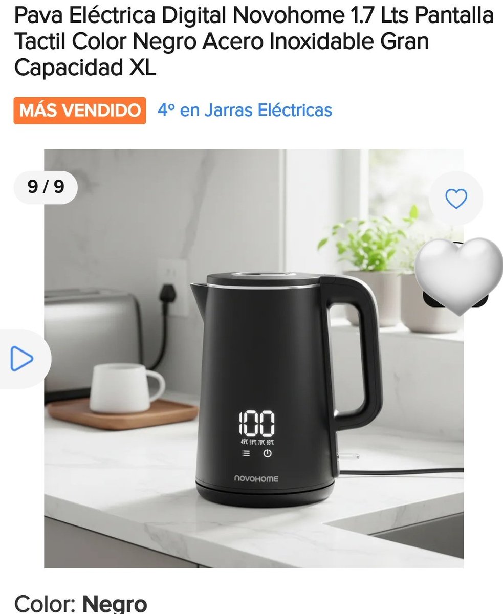 Relampagoahorro's tweet image. 🔥Pava Electrica Digital Novohome 1.7Lts bajó de precio

meli.la/1jiLEPc

#Ahorro #cupon #mercadolibre