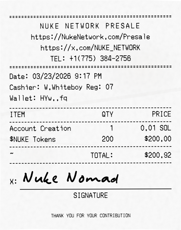 DeFiZebra's tweet photo. Nuke me gently ☢️ @NUKE_NETWORK
@worldofwhiteboy https://t.co/NJAVkfpaVU